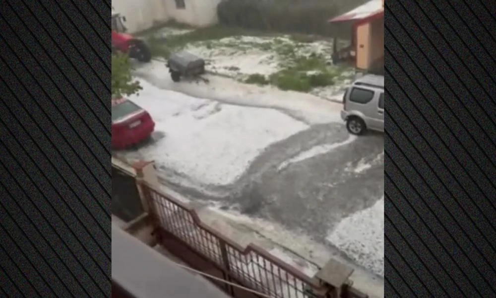 Σφοδρή χαλαζόπτωση στο Πολύκαστρο Κιλκίς – Ζημιές σε καλλιέργειες (βίντεο)